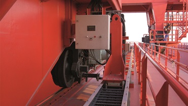 i.Sense EC.P on a shipyard crane